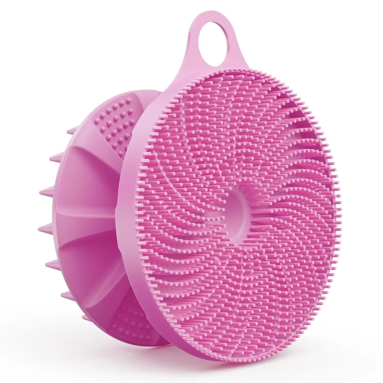 BEAUTAIL 2-in-1 Silicone Body Scrubber & Scalp Massager Brush | Lilac (10.5cm x 10.5cm x 6.5cm) - main product image