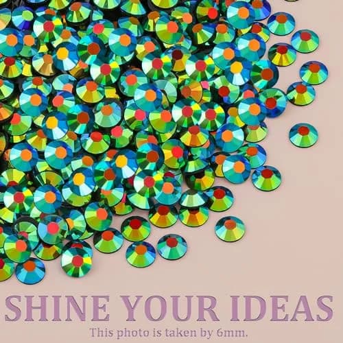 TINKRSTUFF Resin Jelly Rhinestones with B7000 Glue, Emerald Black AB Flatback Crystals (1 Box + 3x10ml Glue) | Sparkle for Nails & Crafts thumbnail 6
