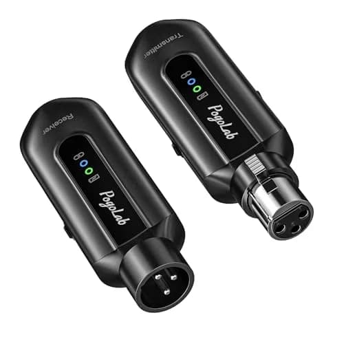 POGOLAB Wireless Microphone Transmitter Receiver 2.4Ghz | Long Range, Rechargeable, 48V Phantom Power thumbnail 1