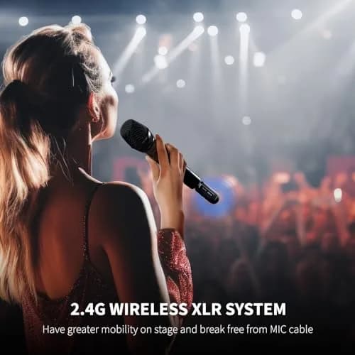 POGOLAB Wireless Microphone Transmitter Receiver 2.4Ghz | Long Range, Rechargeable, 48V Phantom Power thumbnail 2