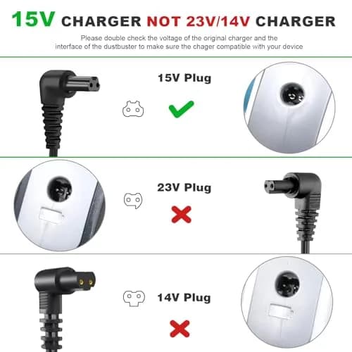 BOEEA 15V Charger for Black and Decker Dustbuster Handheld Vacuum HHVI315JO42 HHVI320JR02 HFVB320J27 HLVA320JS10 S003AQU1500015 Power Adapter, Black | 1.8m (6.5 ft) Cable thumbnail 4
