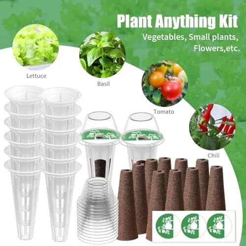 DRYADES Seed Pod Kit with 12 Grow Sponges, 12 Baskets, 12 Domes & 36 Labels | 72 Pcs Total thumbnail 5