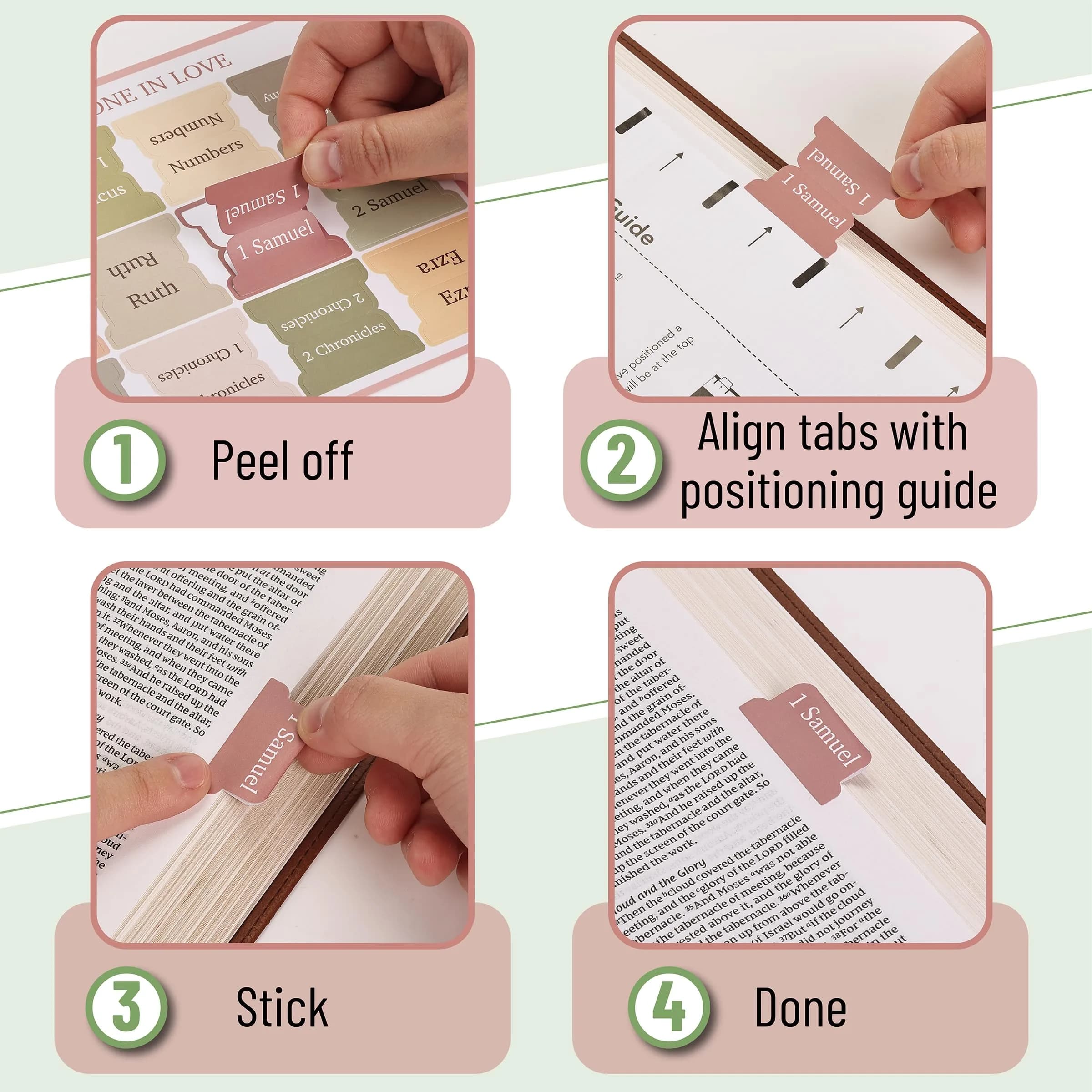 Mr. Pen Boho Bible Tabs & Bookmarks Set (75 Tabs, 2 Bookmarks) — USA Import - view 6