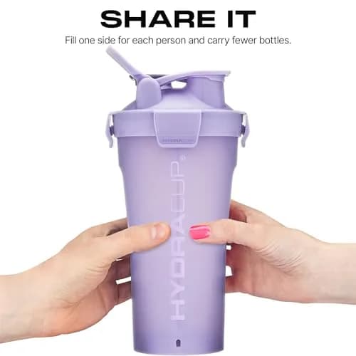Hydra Cup DualShaker Pro 32 oz Shaker Bottle with Dual Mixing & Storage | Purple thumbnail 4