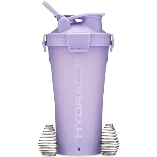 Hydra Cup DualShaker Pro 32 oz Shaker Bottle with Dual Mixing & Storage | Purple thumbnail 1