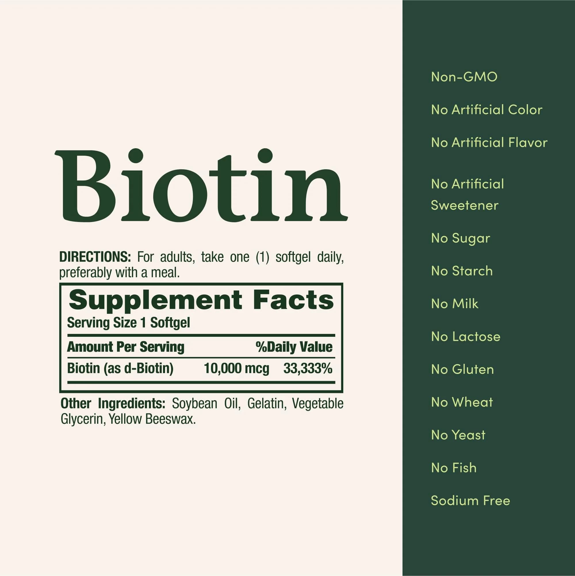 Nature's Bounty Biotin Hair Skin and Nails Vitamins 10000mcg 180 Count Softgels | Supports Healthy Hair Skin Nails & Energy Metabolism - view 5