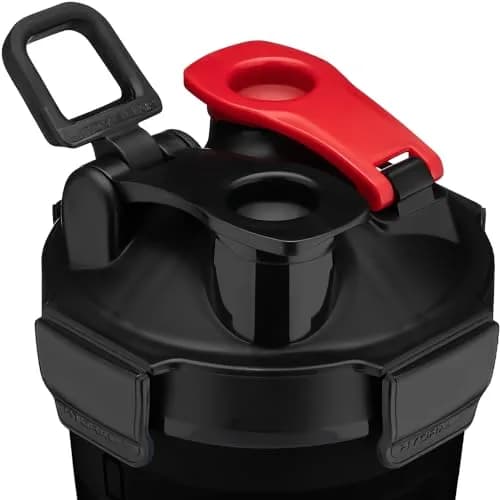 Hydra Cup DualShaker Pro 946ml (32 oz) Black | Dual Mixing Shaker Bottle with Storage thumbnail 2