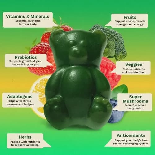 Grüns Adult Greens Gummies & Daily Multivitamin 28 ct | Clinically Tested & Science-Backed thumbnail 5