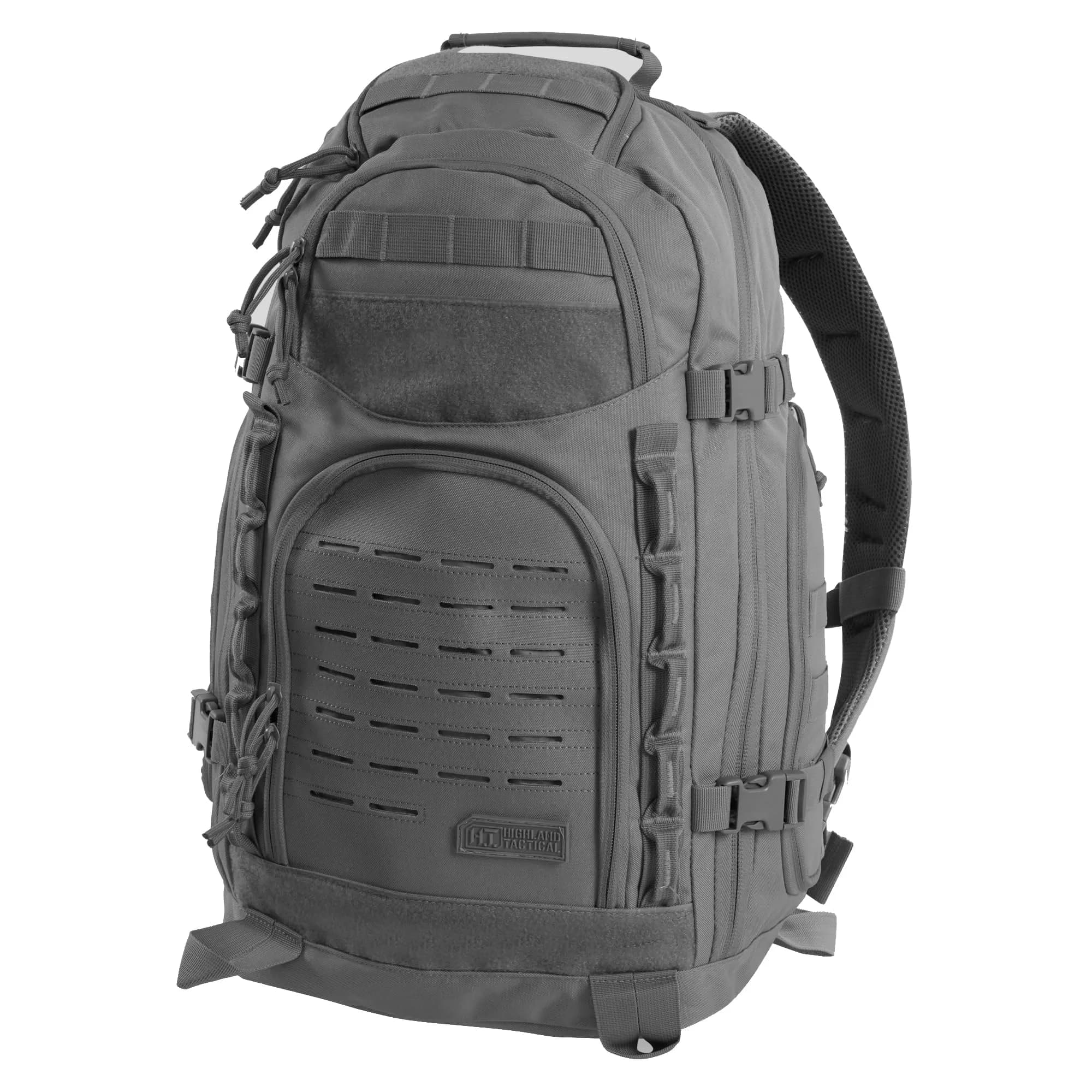HIGHLAND TACTICAL Foxtrot 38L Large Tactical Backpack for Men & Women | Durable Hiking Travel Laptop Backpack with Organizer Pockets, MOLLE Daypack with Waist Belt for Everyday Carry, Camping, Work