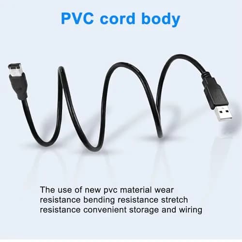 MEIRIYFA Firewire 1394 6-Pin to USB 2.0 Adapter Cable 1.8M | High-Speed Data Transfer for Printers, Scanners, Cameras thumbnail 4
