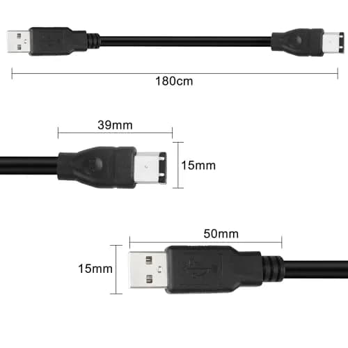 MEIRIYFA Firewire 1394 6-Pin to USB 2.0 Adapter Cable 1.8M | High-Speed Data Transfer for Printers, Scanners, Cameras thumbnail 6