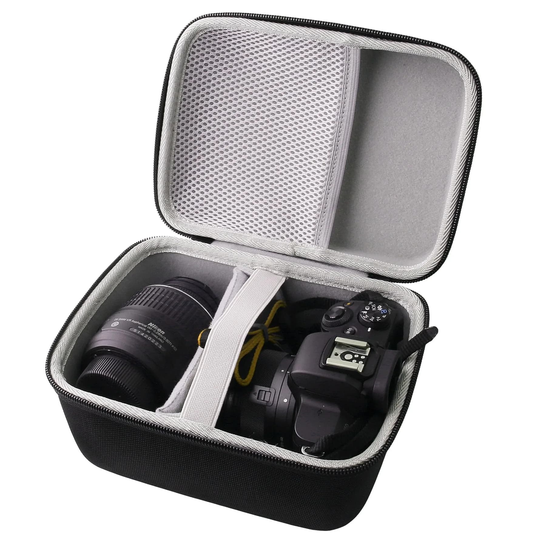 JINMEI Hard EVA Camera Carrying Case for Panasonic Lumix GX85/G7 & Sony Alpha a6400/a6700/a6100 (Large, Black) | Protects Against Shocks & Dust — Large