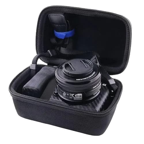JINMEI Hard EVA Camera Case for Panasonic Lumix GX85/G7/Sony a6400/a6700/a6100 with 12-32mm/14-42mm/16-50mm Lens, Small Black thumbnail 4