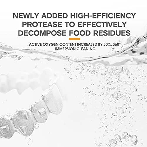 YKL Retainer Cleaner & Denture Cleaning Tablets Fresh Apple Flavor 120 Count (3.99 oz) | Cleans Mouth Guards & Invisalign thumbnail 8