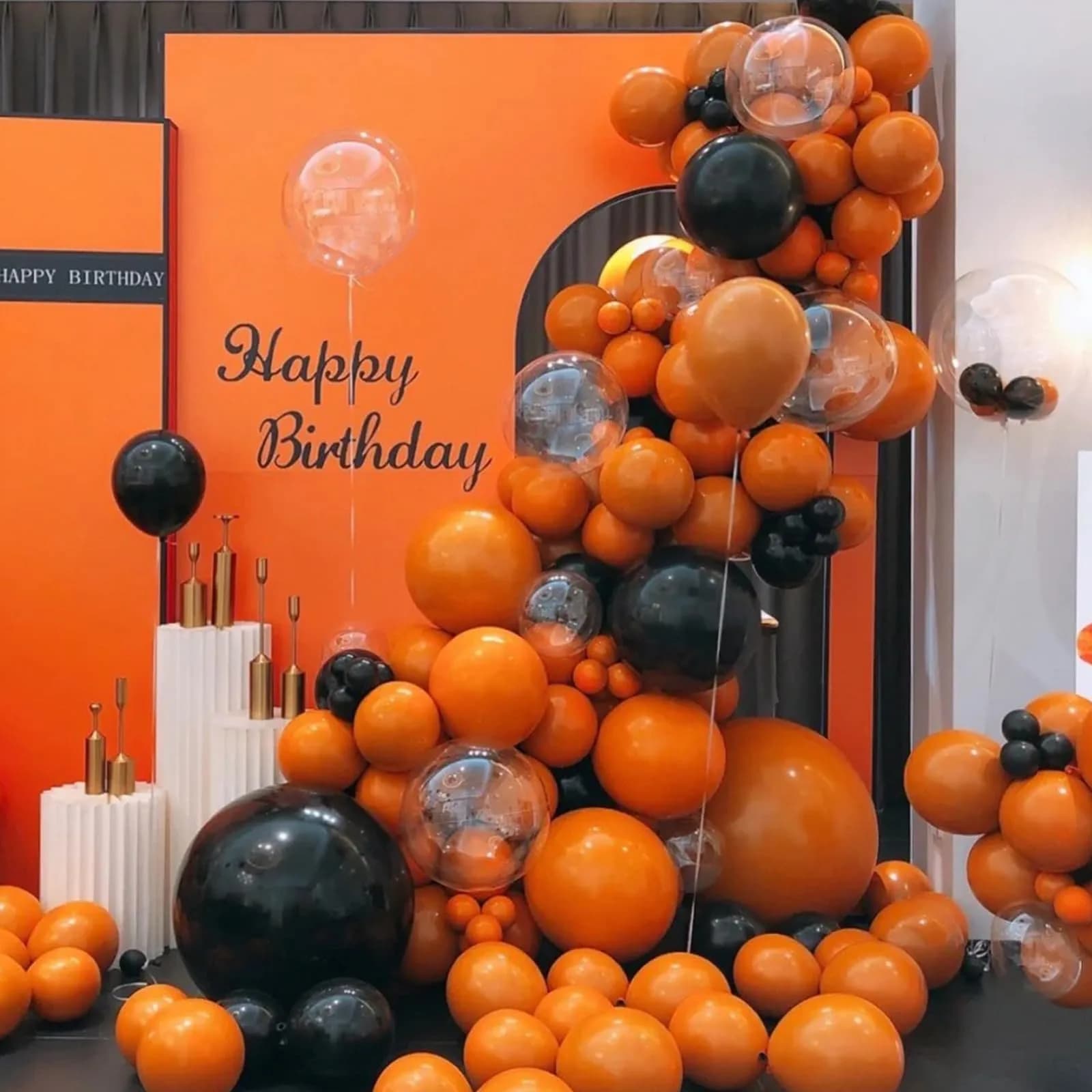 Voircoloria 130pcs Burnt Orange Balloons Garland Arch Kit 56x5" 40x12" 30x10" 4x18" | Assorted Colors Balloon for Parties - view 4