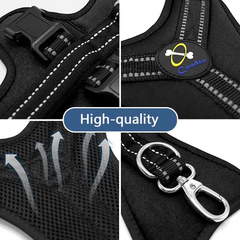 Coodeo Dog Lift Harness for Large Dogs, Black, L | Rehabilitation Support Sling for Old & Injured Pets - view 7