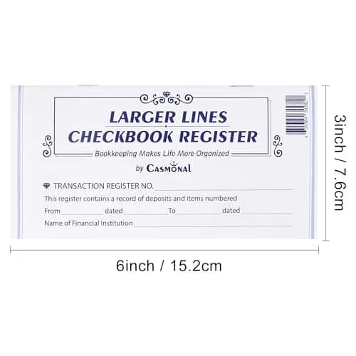 CASMONAL 12 Pack Check Registers | Large Lines for Personal & Business Finances thumbnail 5