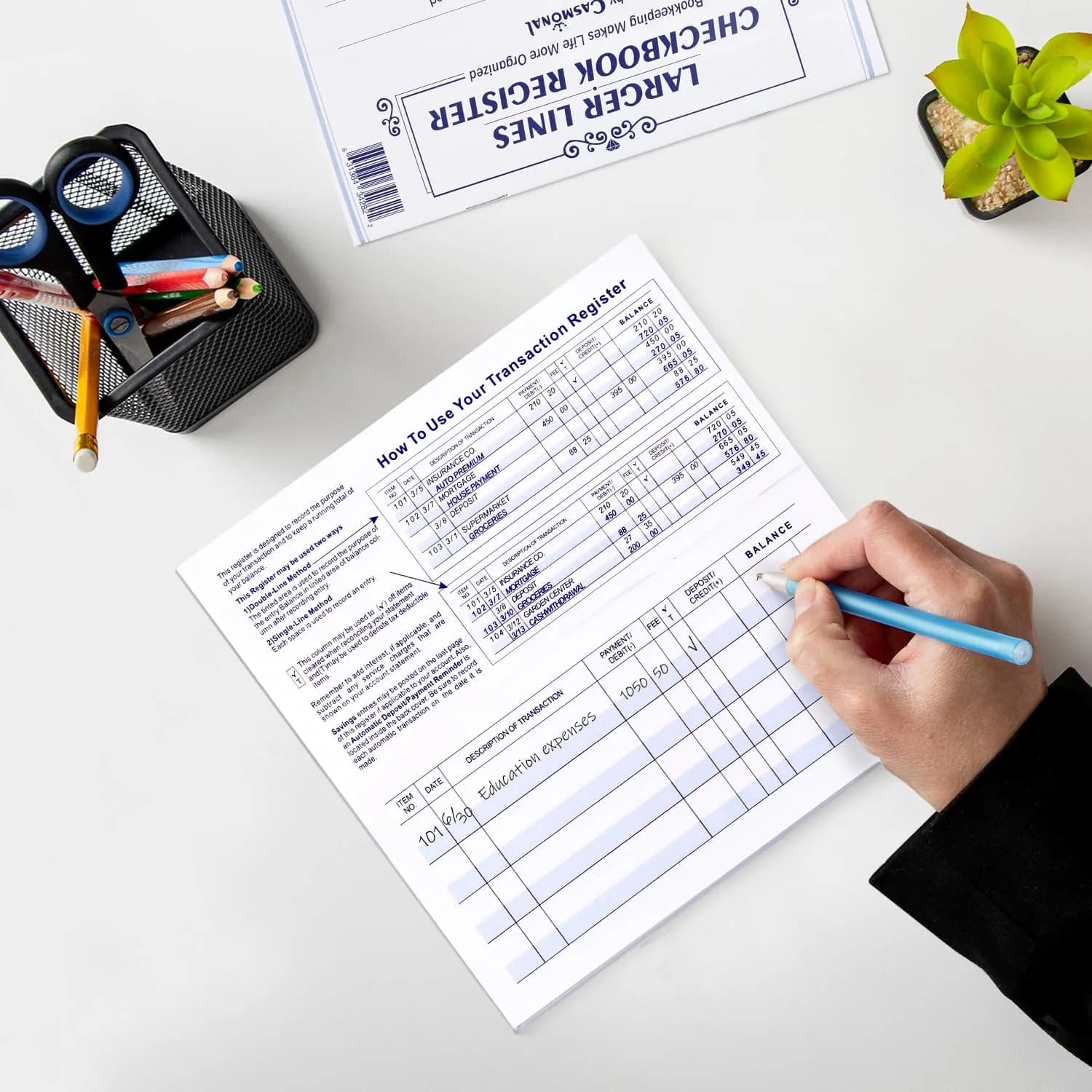 CASMONAL Check Registers for Personal Checkbooks (12-Pack) | Log Transactions & Track Payments - view 6