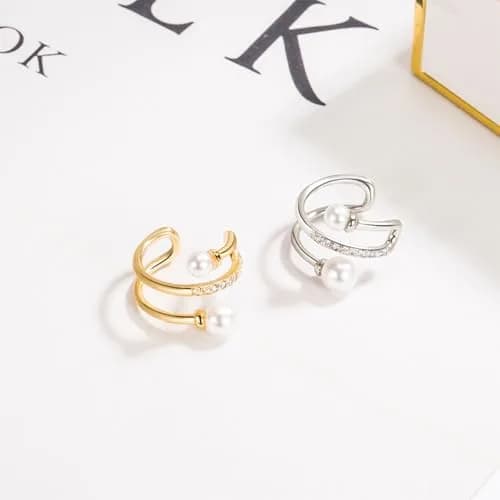 KummerSaprk Ear Cuffs Non Piercing Chunky Gold Fake Earrings Adjustable | Trendy Jewelry for Women thumbnail 5
