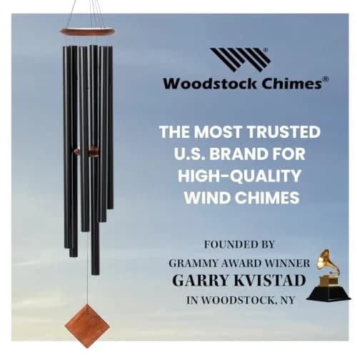 Woodstock Chimes Neptune Wind Chime 54" Large Black Deep Tone Sound for Outdoor Garden Patio Porch Decor thumbnail 7