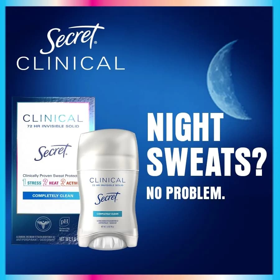 Secret Clinical Strength Antiperspirant Deodorant for Women, Cool Waterlily, 77ml (2.6 oz) | 72hr Stress, Heat & Activity Sweat Protection - view 5