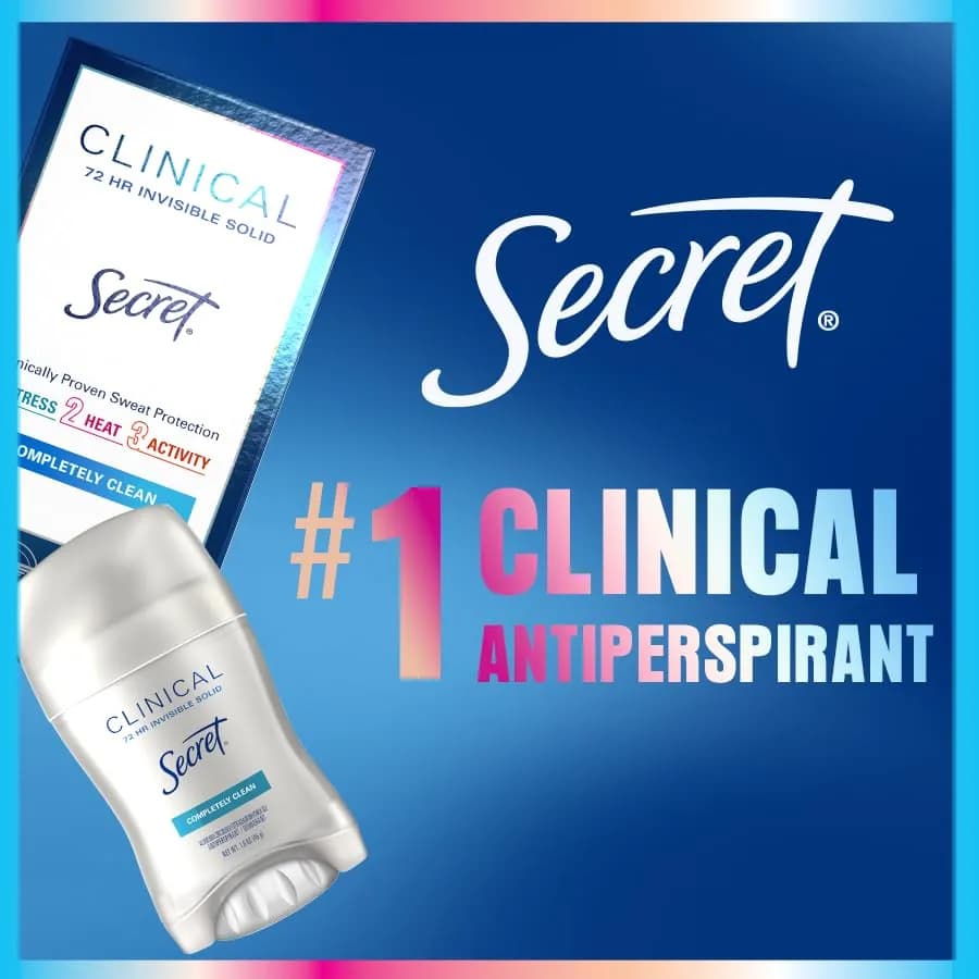 Secret Clinical Strength Antiperspirant Deodorant for Women, Cool Waterlily, 77ml (2.6 oz) | 72hr Stress, Heat & Activity Sweat Protection thumbnail 6