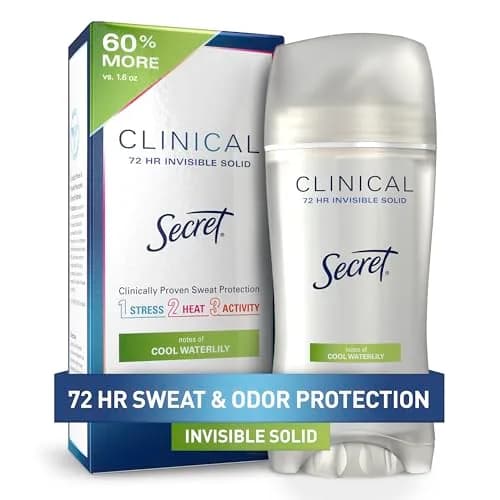 Secret Clinical Strength Antiperspirant Deodorant for Women, Cool Waterlily, 77ml (2.6 oz) | 72hr Stress, Heat & Activity Sweat Protection thumbnail 1