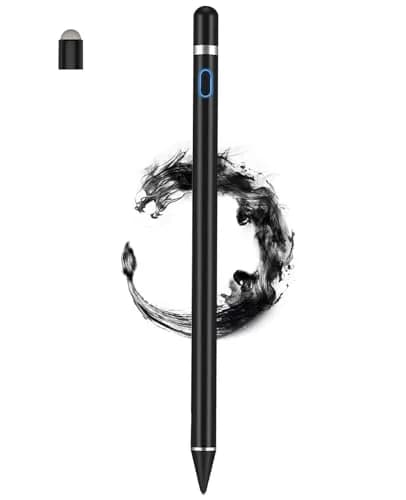 DOGAIN Black Stylus Pen for iOS & Android Touch Screens | 1.45mm Fine Point Rechargeable Stylus Pen for iPad/iPhone/Android/Tablet/Switch thumbnail 1