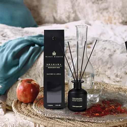 Matin Martin Shahama Reed Diffuser 5 oz | Luxury Aromatherapy with Saffron & Apple thumbnail 2