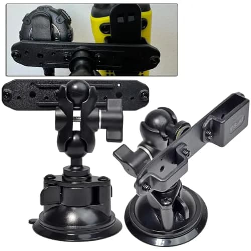 HYS Suction Cup Car Mount for Walkie Talkie HT & Remote Mic | Universal Hands-Free Radio Holder thumbnail 5