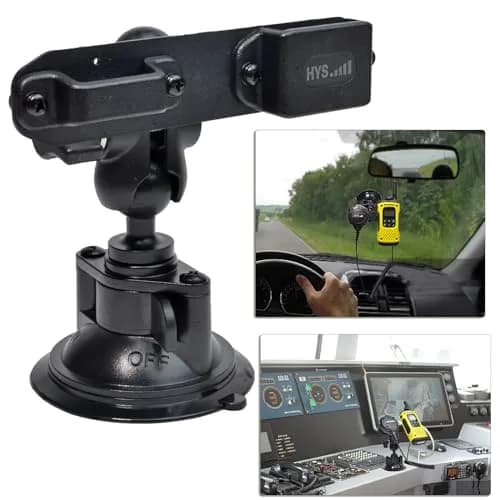 HYS Suction Cup Car Mount for Walkie Talkie HT & Remote Mic | Universal Hands-Free Radio Holder thumbnail 6
