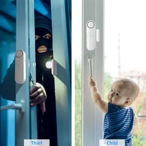 METAK 2-Pack Door and Window Alarm with Remote | Loud 120dB Alerts for Home Security thumbnail 5