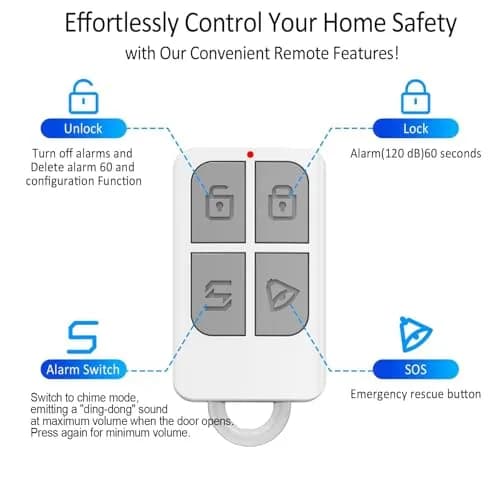 METAK 2-Pack Door and Window Alarm with Remote | Loud 120dB Alerts for Home Security thumbnail 3