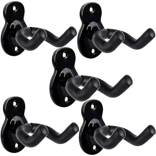 Sound harbor Guitar Wall Mount 5 Pack | Steel & Soft Padding, Holds 27.2 kg (60 lb) thumbnail 1