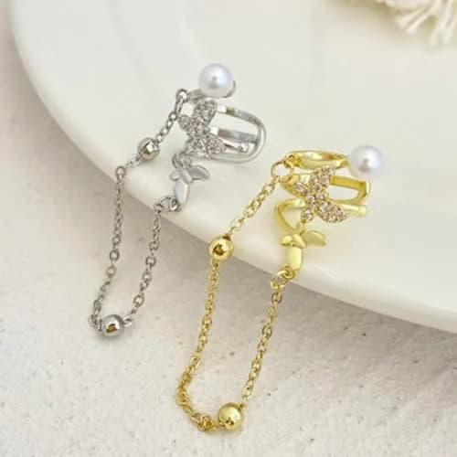 KummerSaprk Gold Ear Cuffs Non Piercing Trendy Jewelry Adjustable | Elegant Clip Earrings for Women thumbnail 4