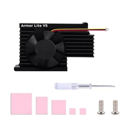 GeeekPi Active Cooler for Raspberry Pi 5, Armor Lite V5 Cooler Aluminum Heatsink & Fan 4GB/8GB | Supports PWM Speed Control thumbnail 2