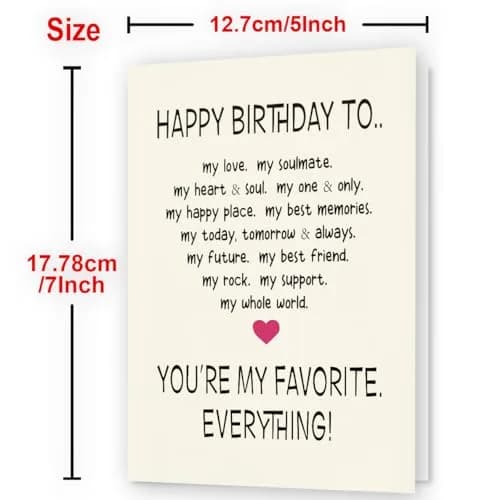WowBefun Funny Birthday Card for Husband Boyfriend Him | 12.7 x 17.8 cm (5x7 Inch) thumbnail 2