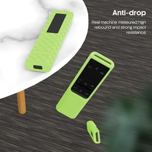 JCMOYUTY GLOW GREEN Silicone Remote Cover for Samsung Soundbar, Full Coverage, Glow in Dark, Drop-Proof, Pet & Kid Safe | AH81-15047A thumbnail 4