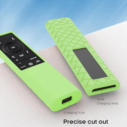 JCMOYUTY GLOW GREEN Silicone Remote Cover for Samsung Soundbar, Full Coverage, Glow in Dark, Drop-Proof, Pet & Kid Safe | AH81-15047A thumbnail 3