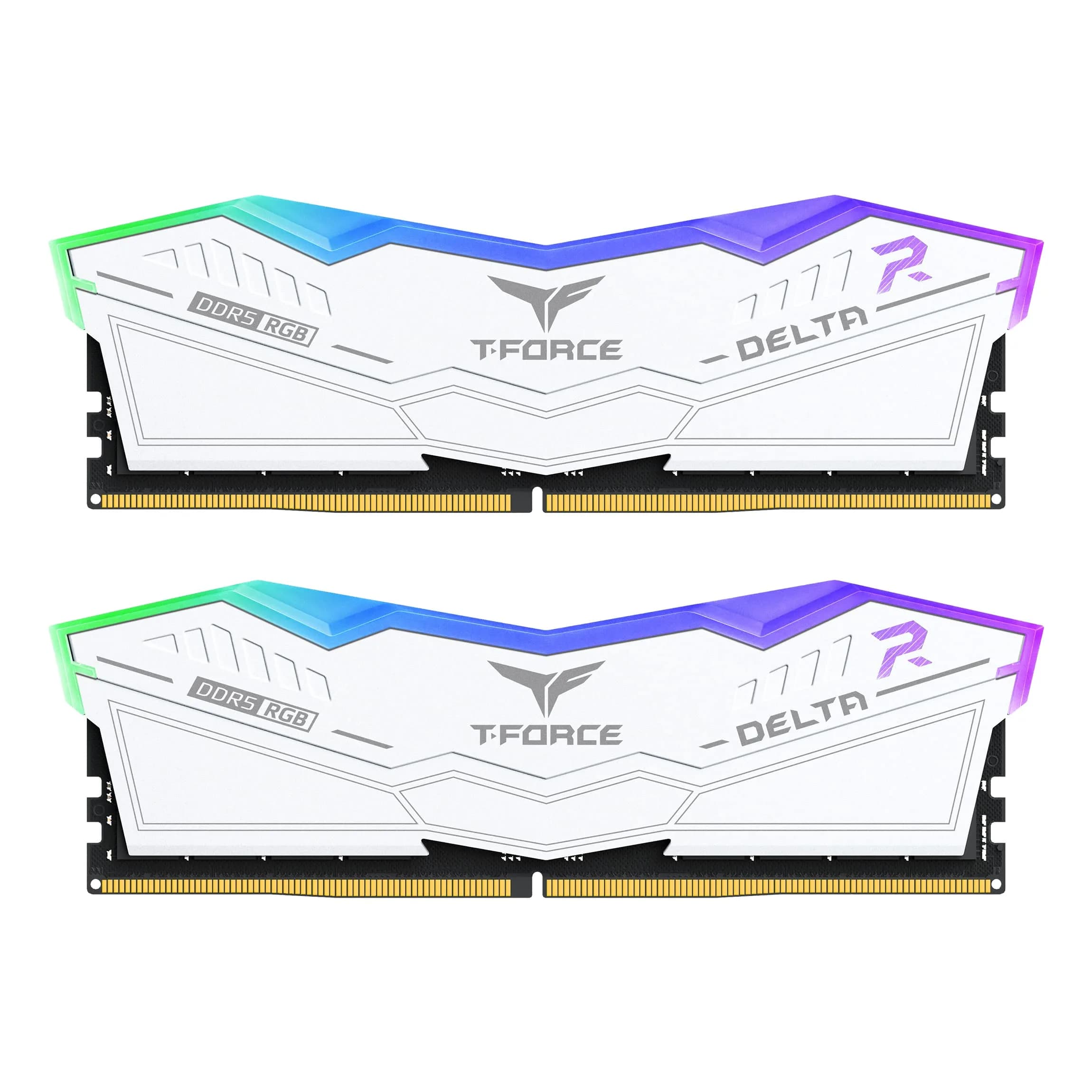 TEAMGROUP T-Force Delta RGB DDR5 48GB (2x24GB) 6400MHz CL32 White Desktop Memory Module Ram - main product image