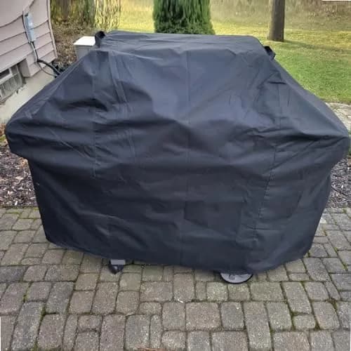 Blackhoso Heavy Duty Grill Cover for Weber Genesis 300 Series & 2022 Genesis 300 Grills, 63"W x 25.6"D x 43"H thumbnail 4