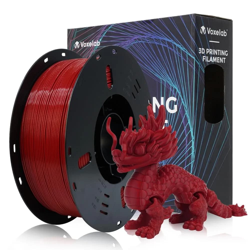 VOXELAB High Speed 1.75mm Filament | Rapid Support 500mm/s | 1kg Spool | Compatible with FDM Printers | HS PLA Ruby Red
