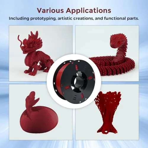 VOXELAB High Speed 1.75mm Filament | Rapid Support 500mm/s | 1kg Spool | Compatible with FDM Printers | HS PLA Ruby Red thumbnail 6