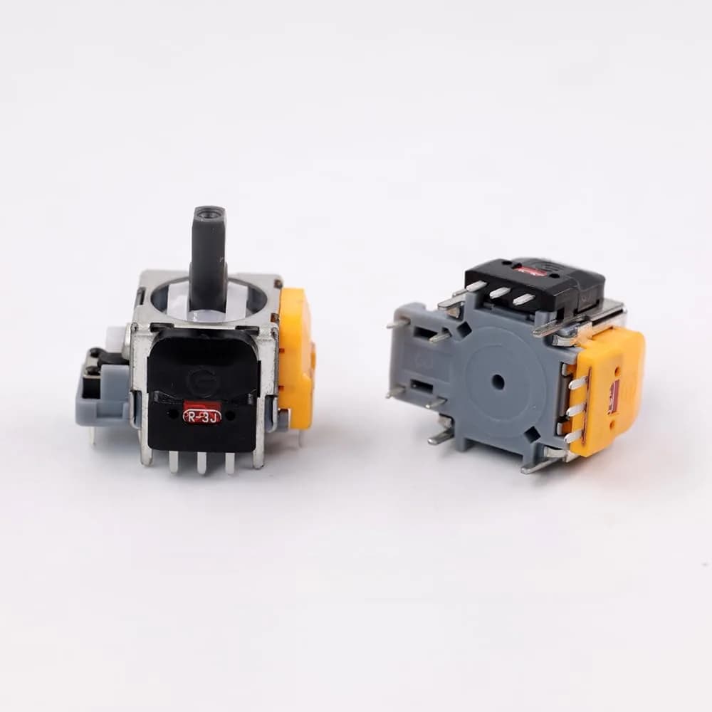NSLikey Hall Effect 3D Analog Sensor Joystick Module 2pcs Yellow | Enhanced Durability for PS4 Controllers - main product image