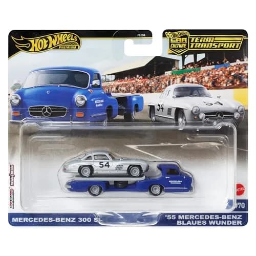 Hot Wheels Team Transport Culture Die-cast Car Mercedes-Benz 300 SL 1:64 Scale | Collector's Model with Metal Construction thumbnail 1