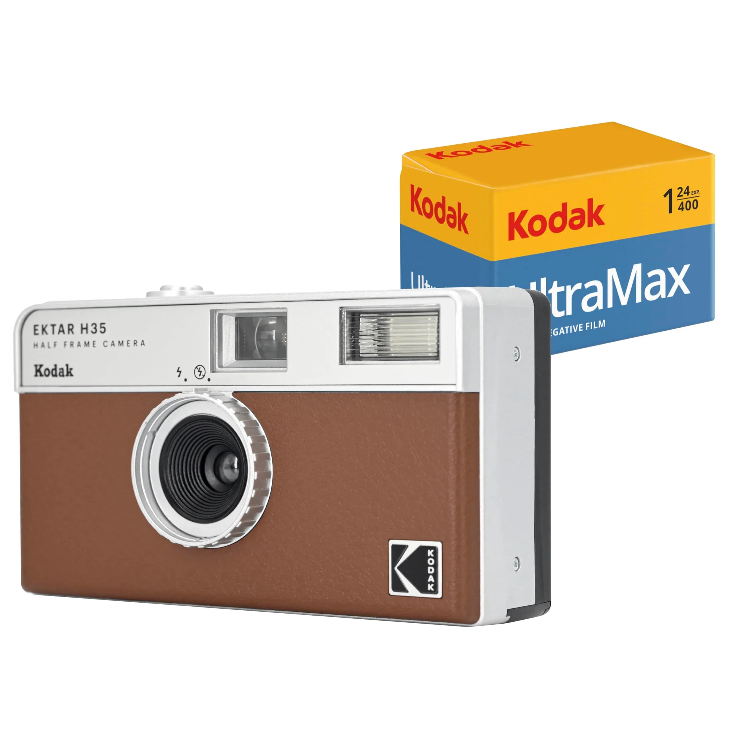 Kodak EKTAR H35 Half Frame Camera - Brown, Bundle with 24-Exposure Film - main product image