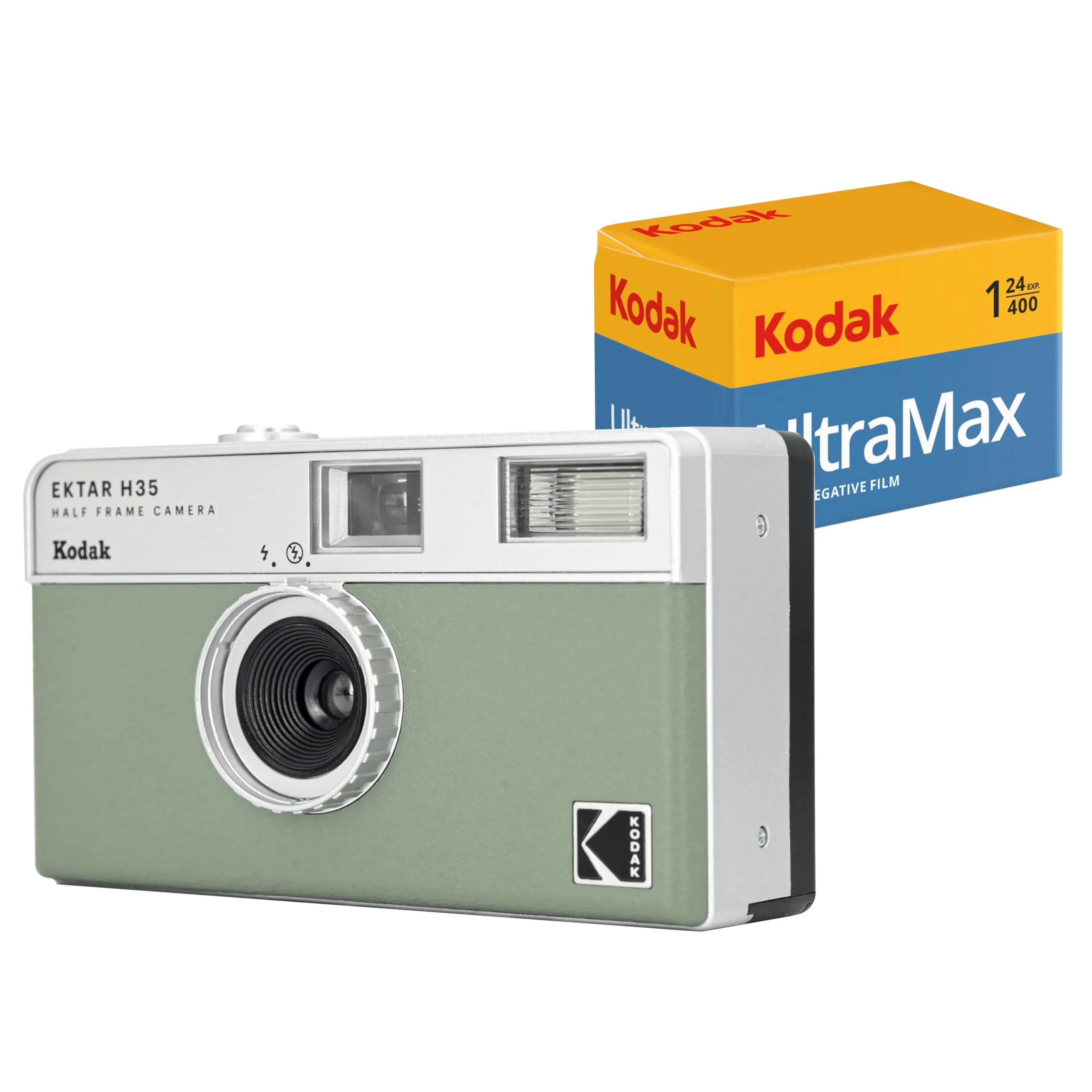 Kodak EKTAR H35 Half Frame Camera - Sage Green Bundle with 24 Exposure Film - main product image