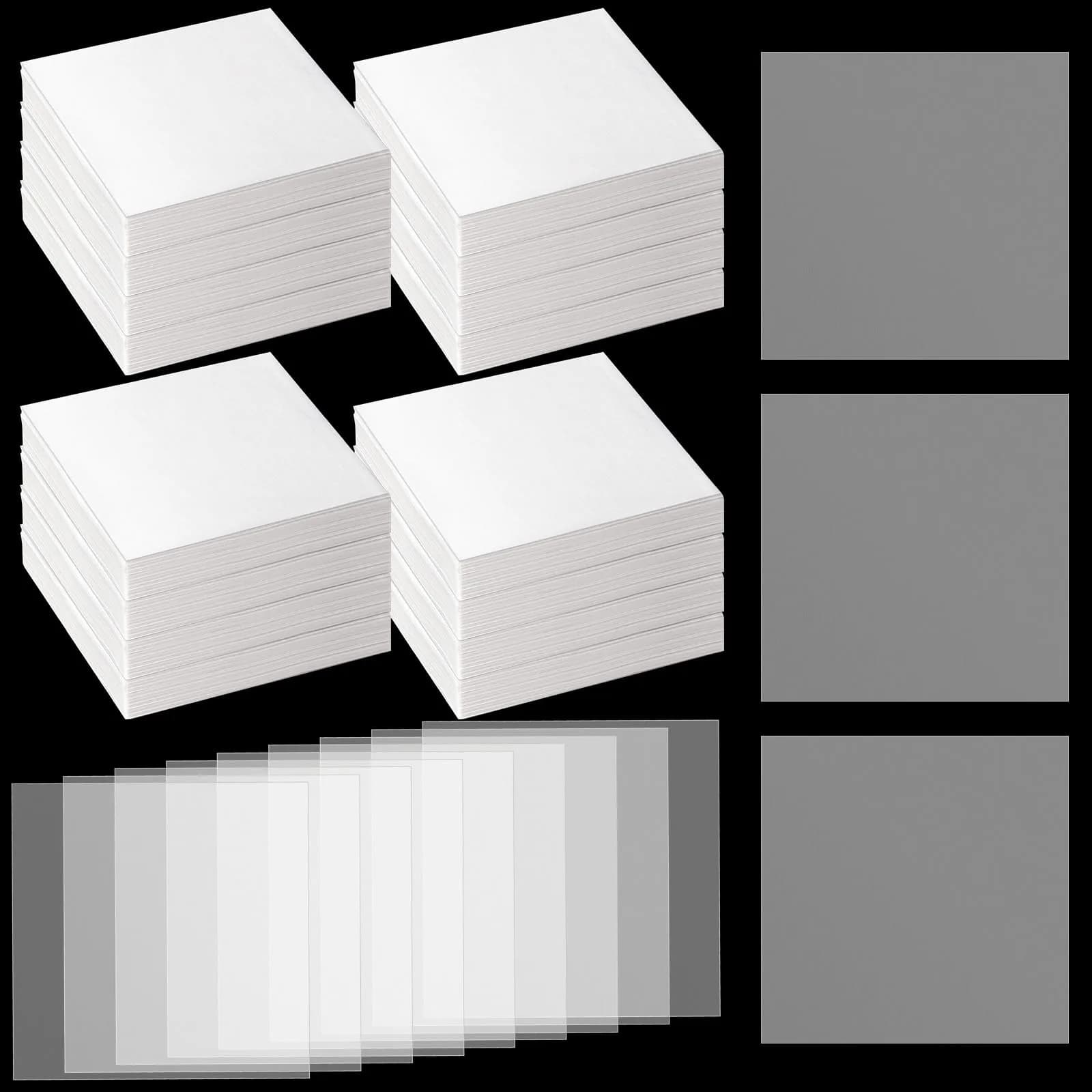 Mooliwe 2000 Pcs Weighing Paper Cellulose Sheet 10cm x 10cm | Non Absorbent, Precision Lab Use