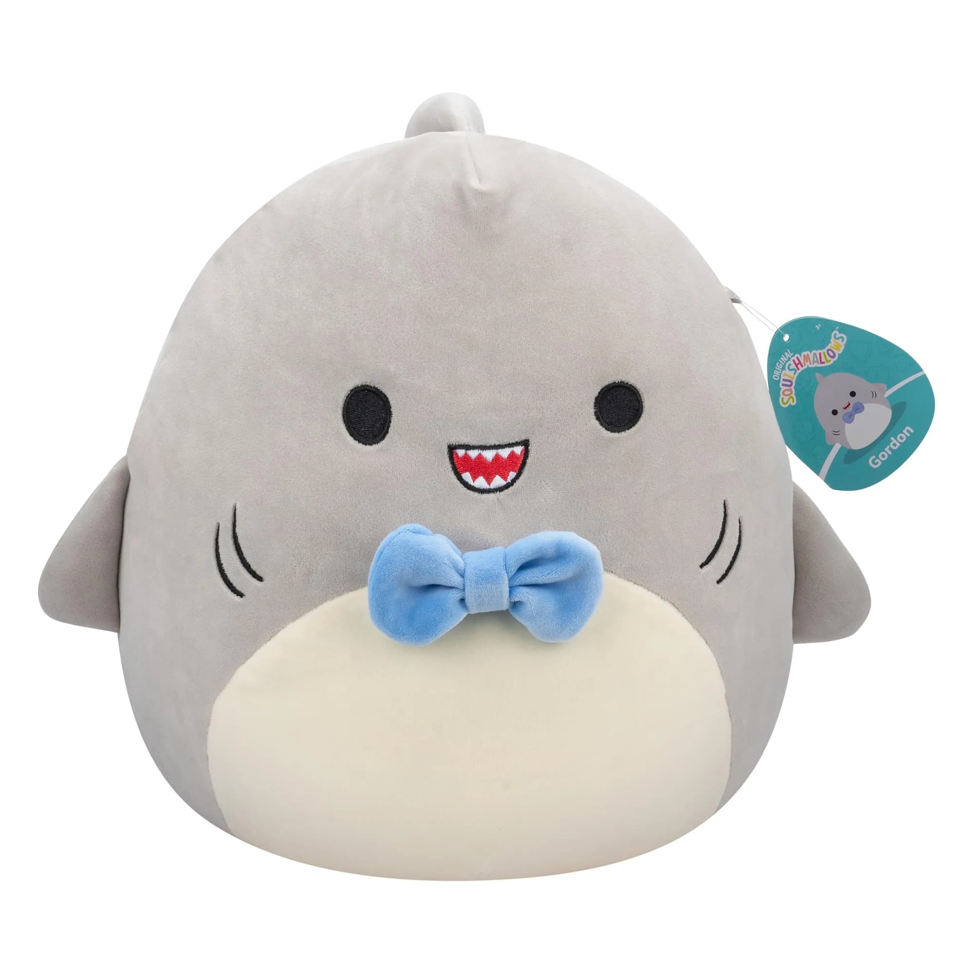 Squishmallows 7.5-Inch Gordon The Grey Shark Plush | Soft, Collectible Toy for Kids & Adults — Multicolor