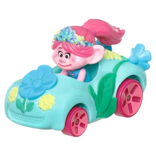 Hot Wheels RacerVerse Trolls Poppy Die-Cast Toy Car 1:64 Scale | ASTM-Tested for Ages 3+ thumbnail 1